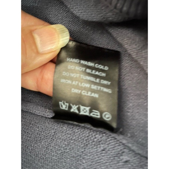 One Grey Day Revolve Women's Knitted Wide Leg Viscose Blend Pants Blue L - Picture 7 of 8